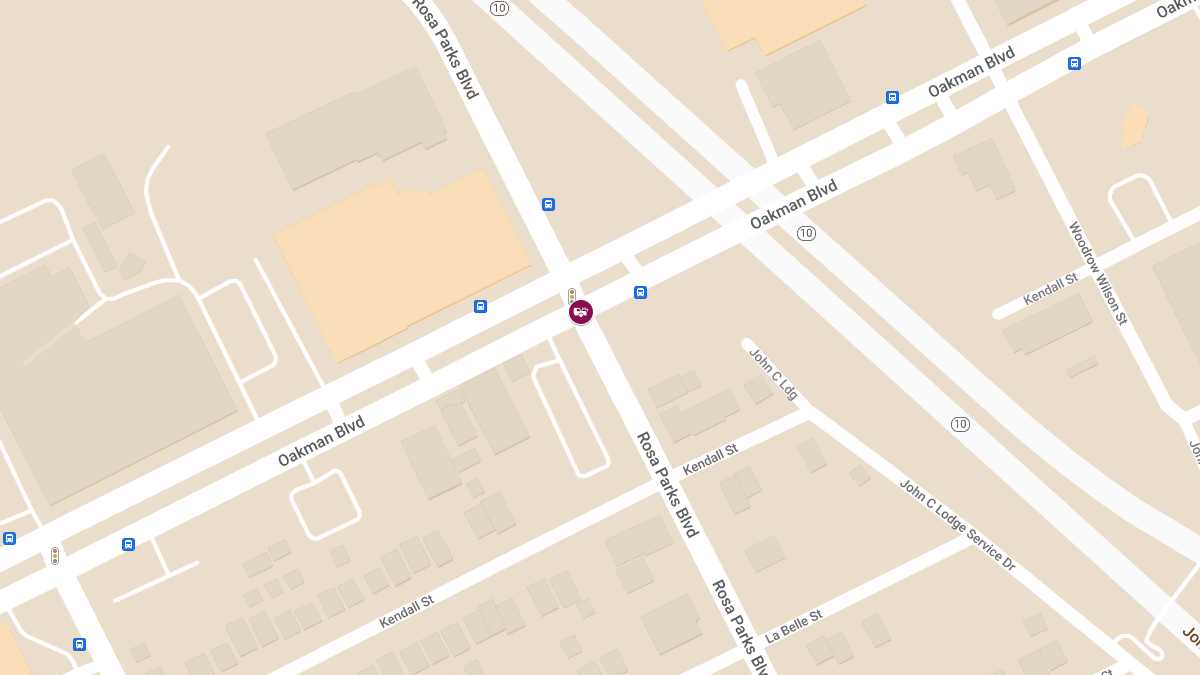 Vehicle Collision with Injuries at Oakman Blvd and Rosa Parks Blvd in McNichols