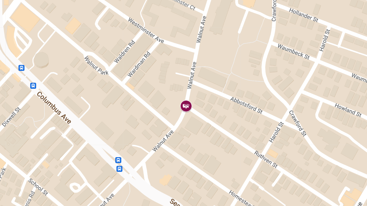 Vehicle Collision with Injuries at Ruthven St & Walnut Ave