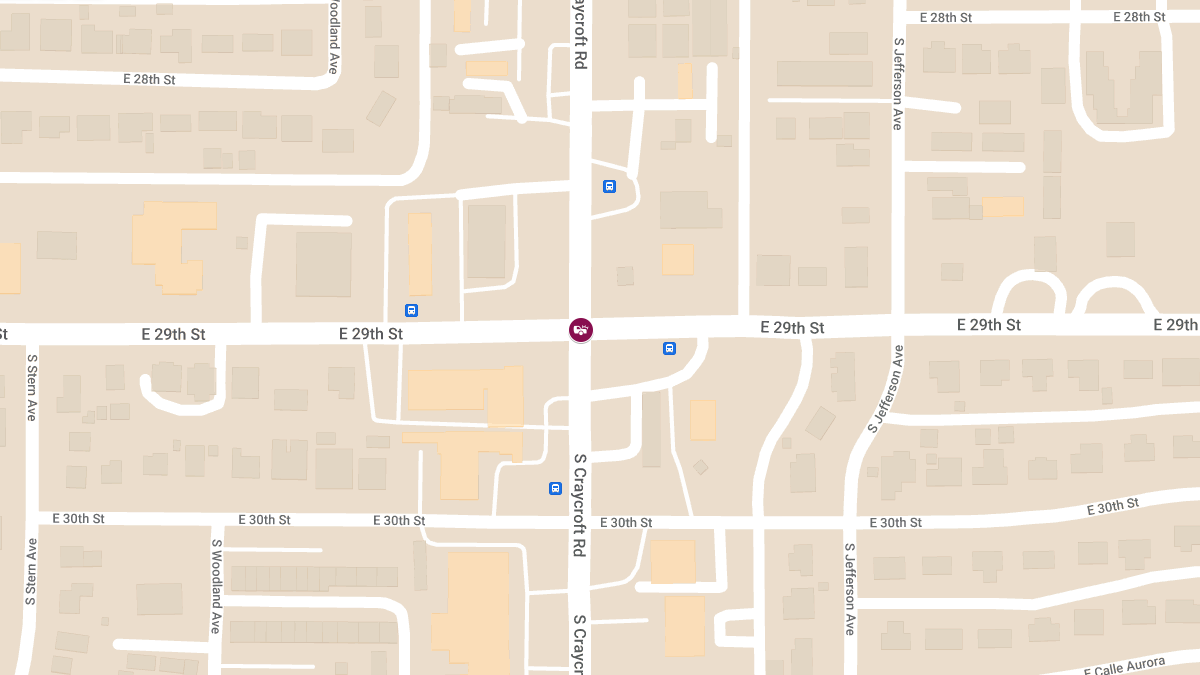 Vehicle Collision with Injuries at S Craycroft Rd & E 29th St