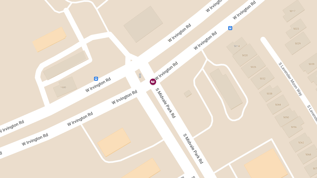 Vehicle Collision with Injuries at S Midvale Park Rd & W Irvington Rd