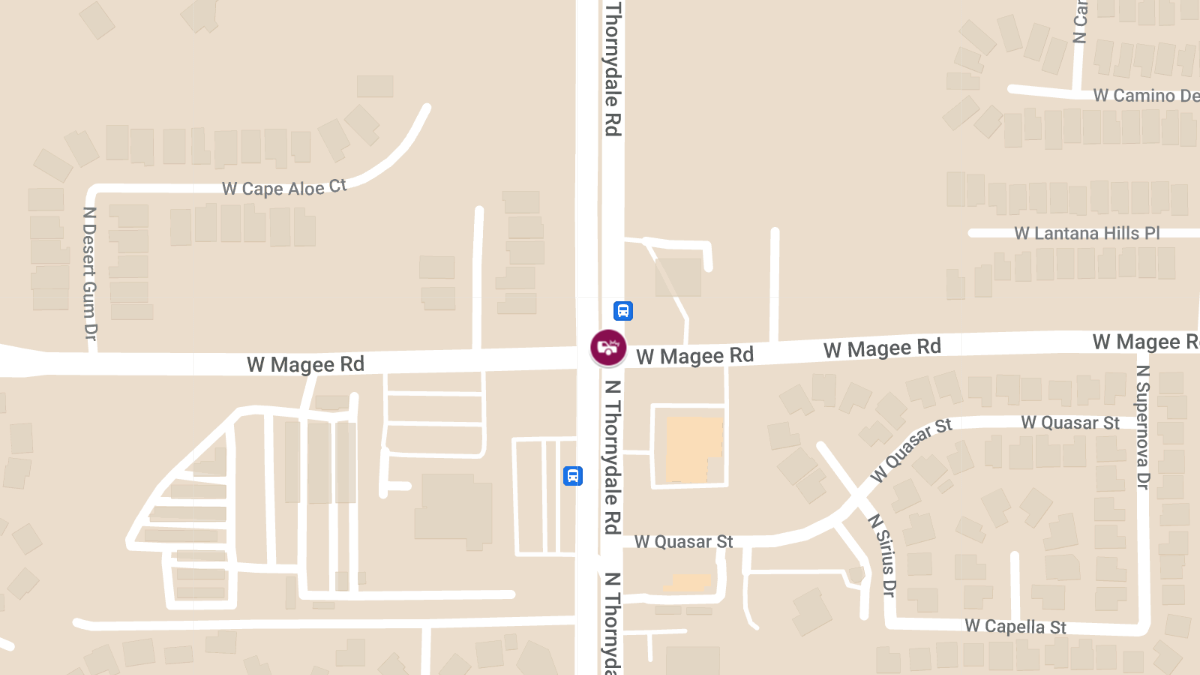 Vehicle Collision with Injuries at W Magee Rd & N Thornydale Rd