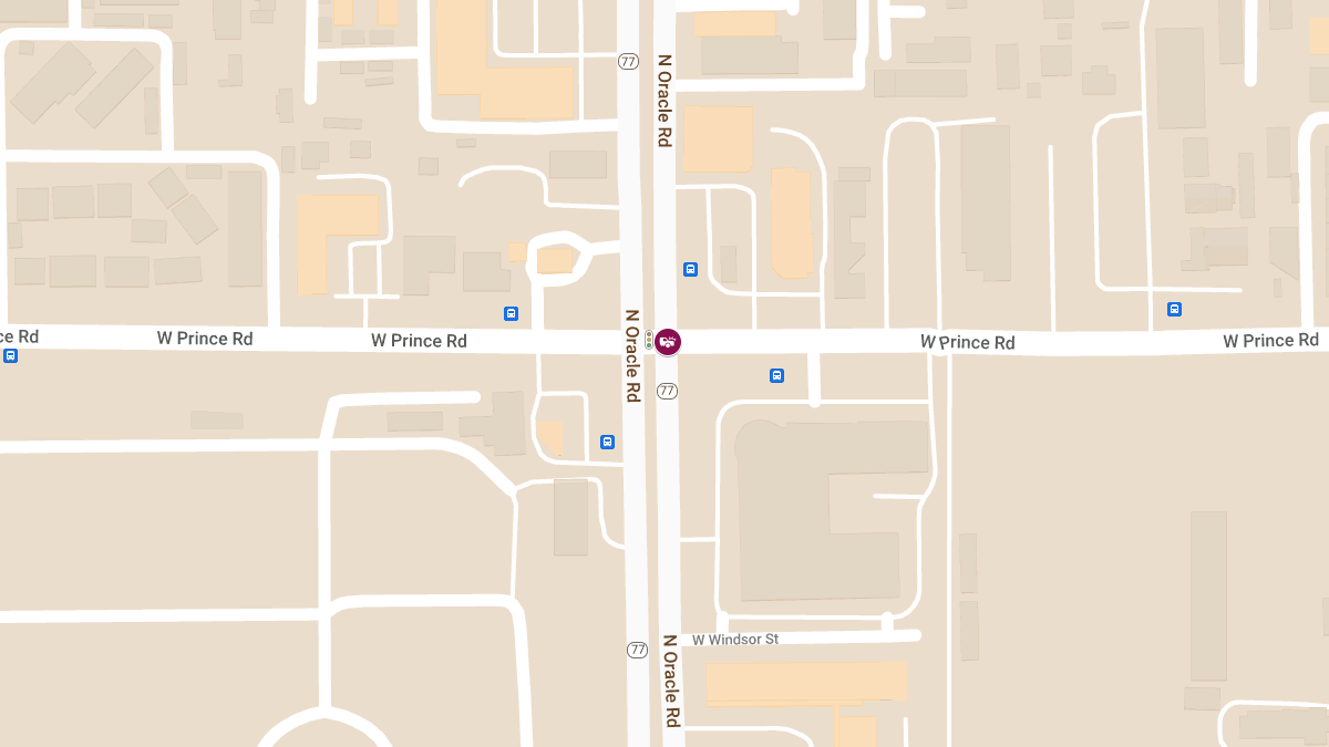 Vehicle Collision with Injuries at W Prince Rd and N Oracle Rd
