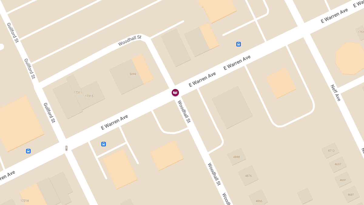 Vehicle Collision with Injuries at Woodhall St and E Warren Ave