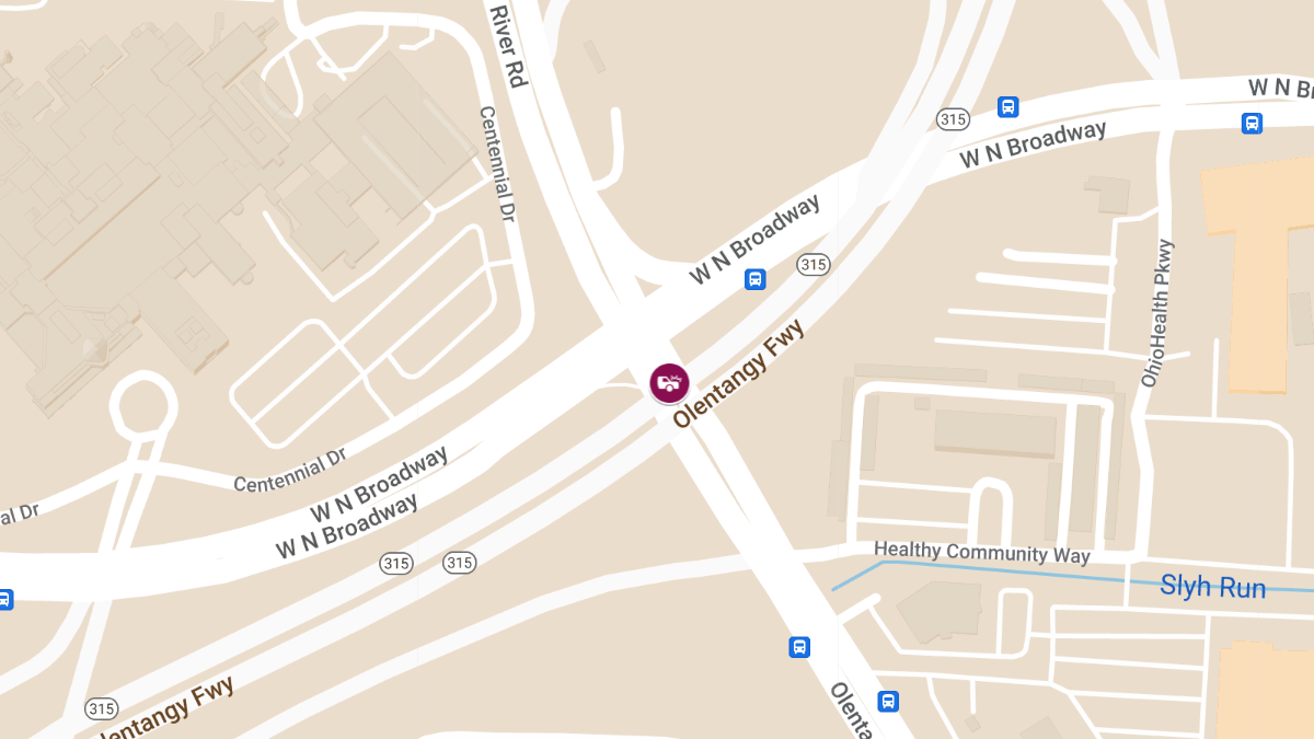 Vehicle Collision with Injuries on OH-315 S Ramp to Ackerman Rd