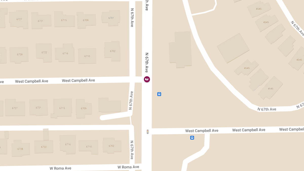 Vehicle Collision with Injury at N 67th Ave & W Campbell Ave