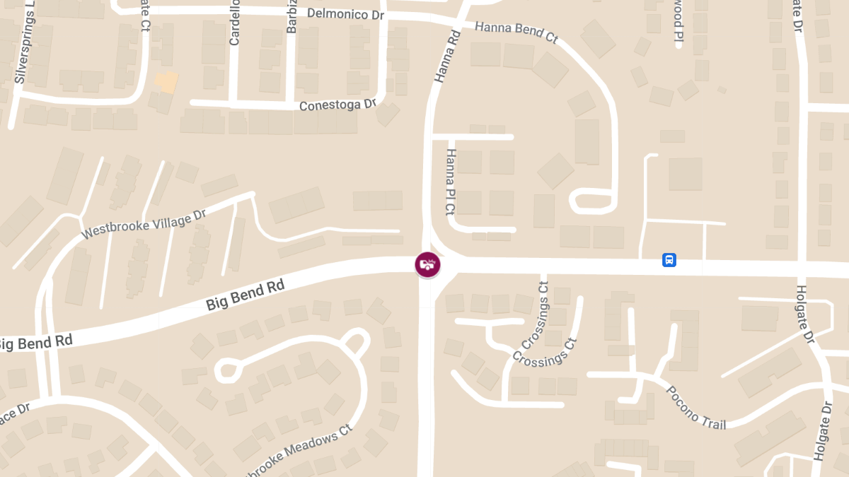 Vehicle Collision with Serious Injury at Big Bend Rd & Hannah Rd