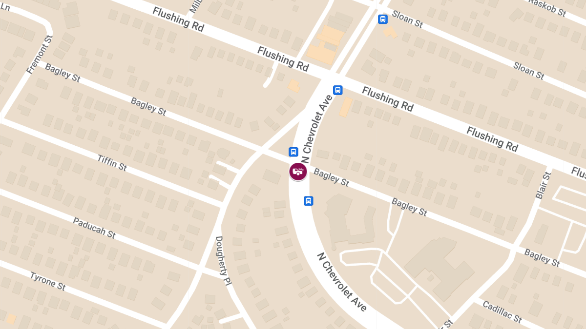 Vehicle Crash Personal Injury at N Chevrolet Ave & Bagley St