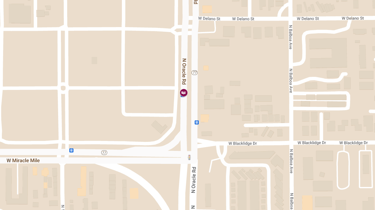 Vehicle Crash With Injuries at 3015 North Oracle Rd