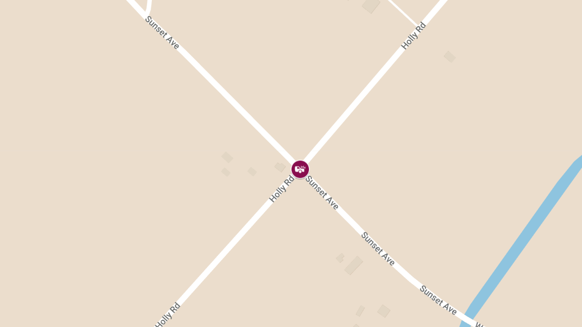 Vehicle Crash with Injuries at Sunset Ave & Holly Rd