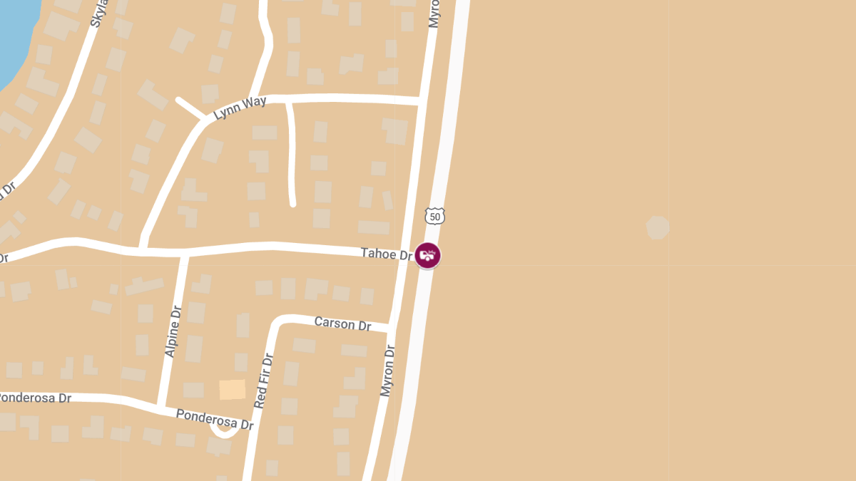 Vehicle Crash with Injuries at US50 & Tahoe Dr