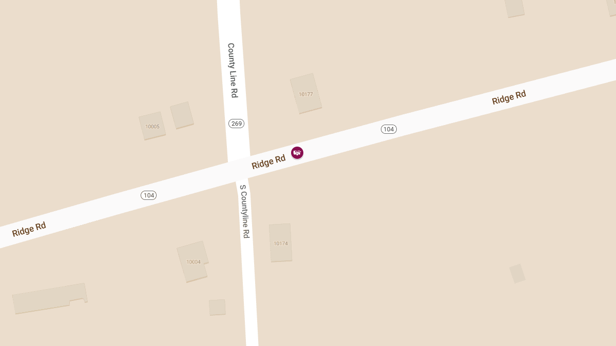 Vehicle Roll-Over with Injuries Reported at 10481 Ridge Road