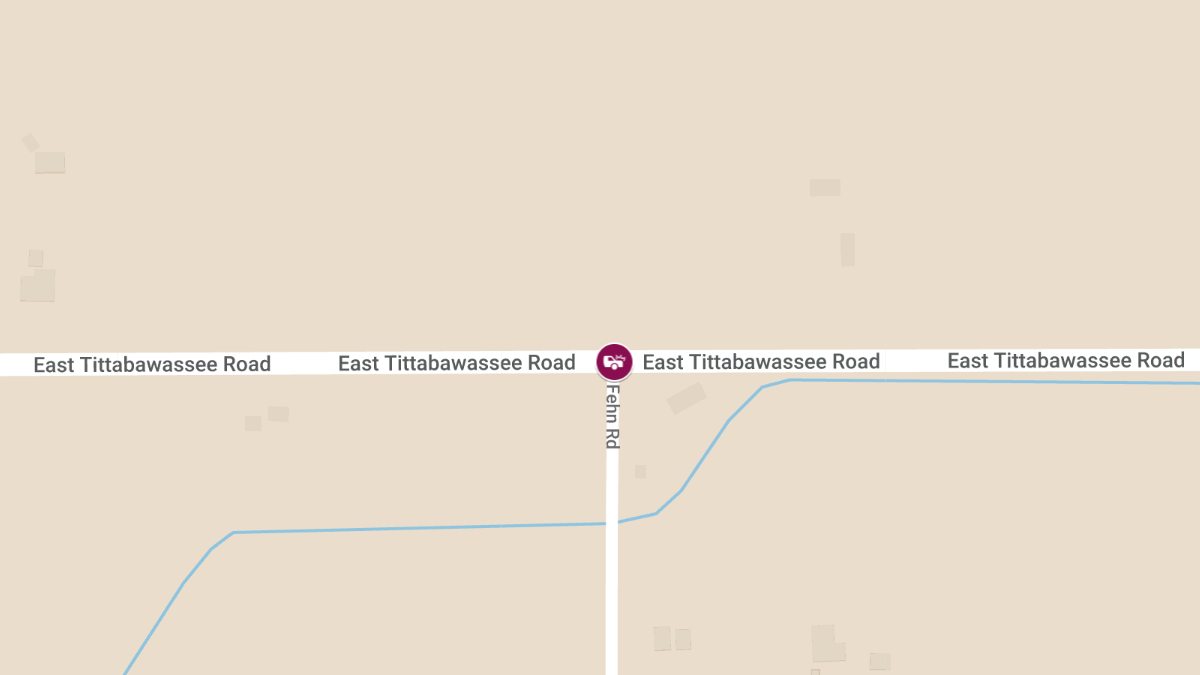 Vehicle Rollover with Injuries at Tittabawassee Rd & Fehn Rd