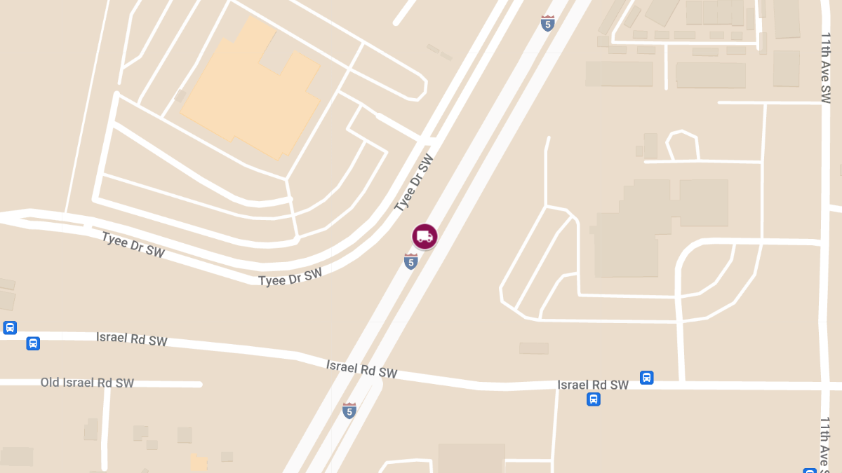 Vehicle and Semi-Truck Collision with Injuries on I-5 at Milepost 105