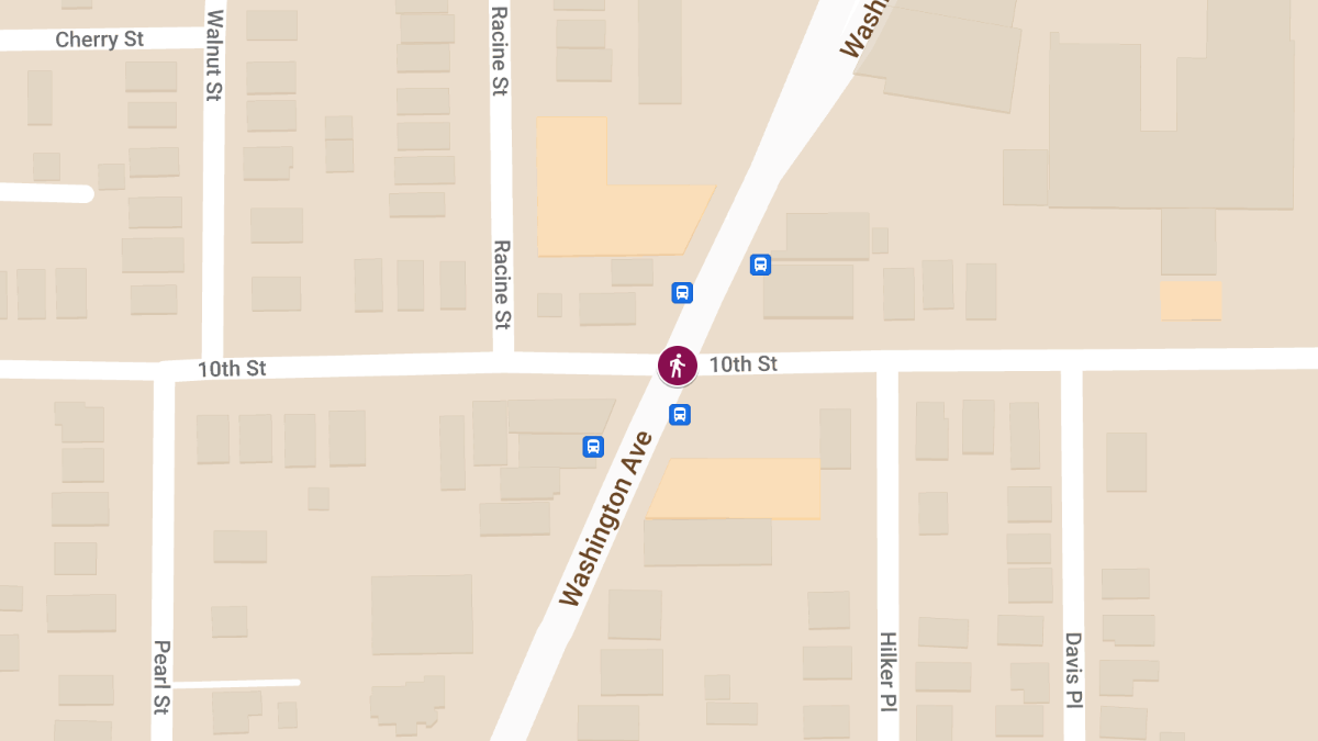 Vehicle vs Pedestrian Accident With Injuries at Washington Ave & 10th St