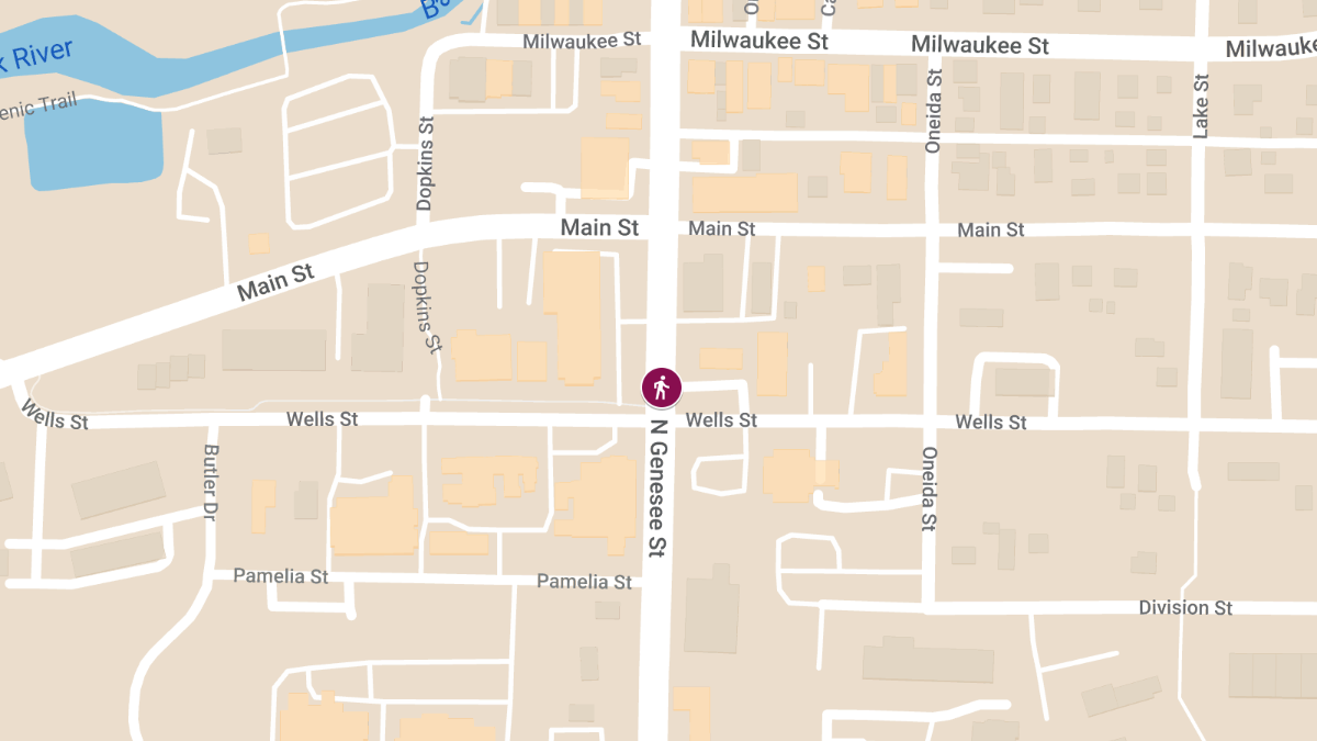 Vehicle vs. Pedestrian Accident at Genesee St & Wells St