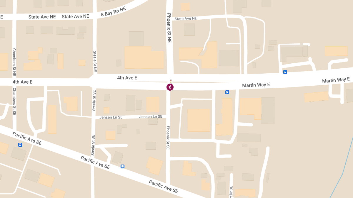 Vehicle vs. Pedestrian Crash with Injuries on Martin Way at Phoenix St