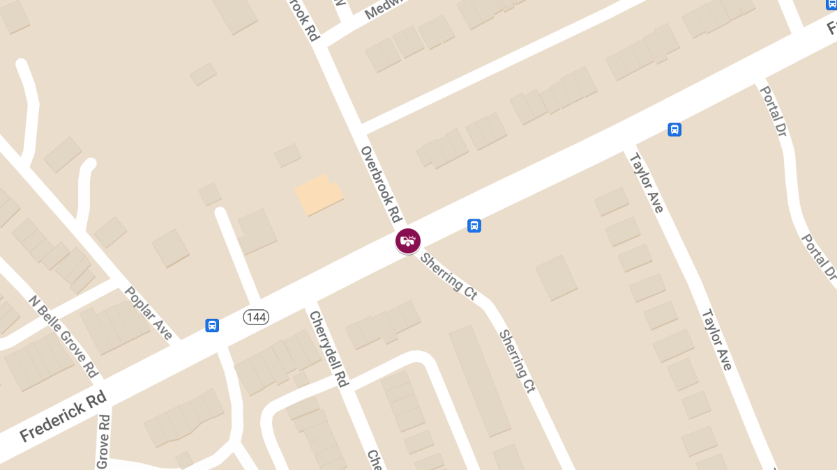 Woman Injured in Car Crash at Overbrook Rd & Frederick Ave