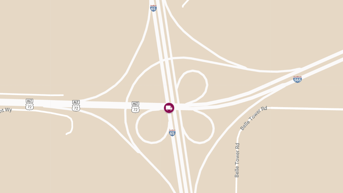 18-Wheeler and Vehicle Collision at I-65 & I-565 Interchange Sends One to Hospital