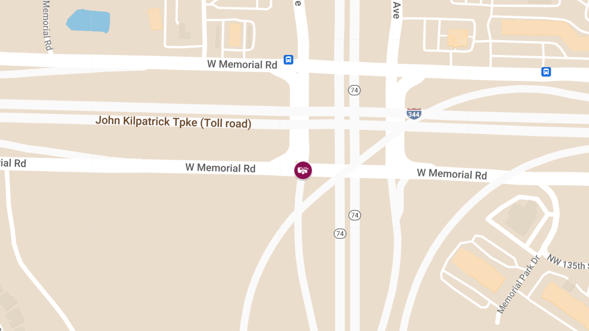 Accident Causes Injury at Memorial Rd & N Portland Service Rd