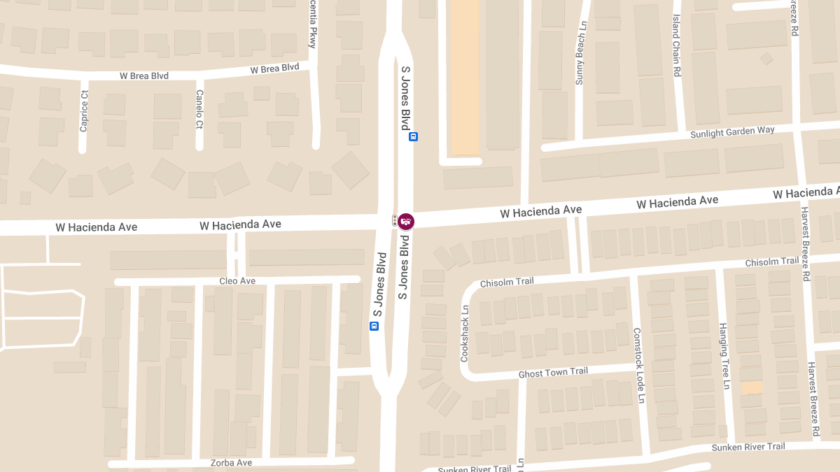 Accident Causes Injury at W Hacienda Ave & S Jones Blvd