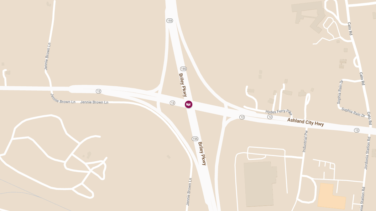 Accident Causes Injury on Ashland City Hwy & Briley Pkwy S