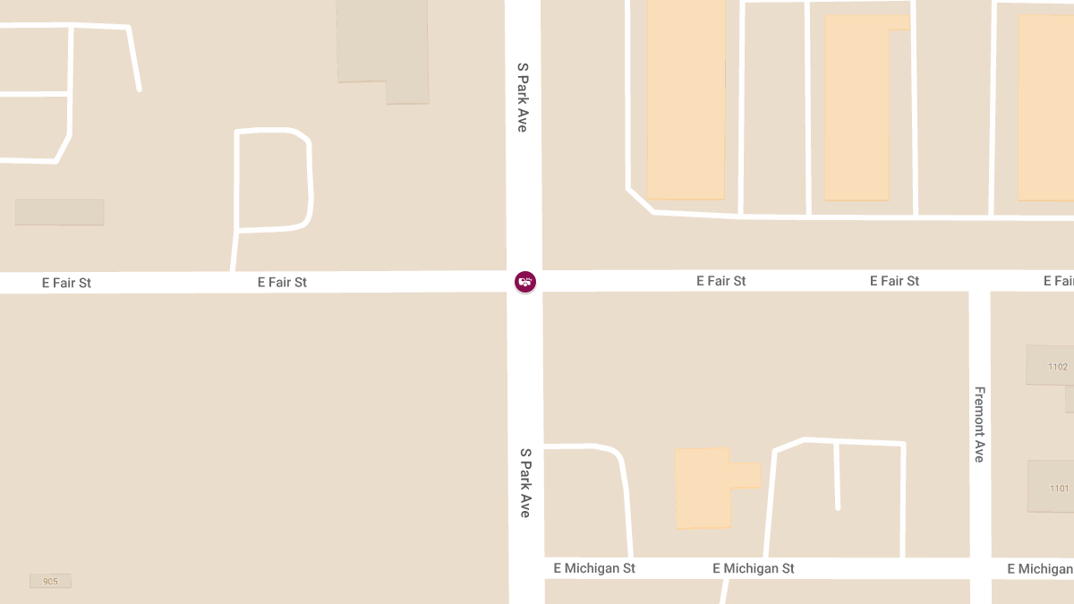 Accident Reported at S Park Ave and E Fair St