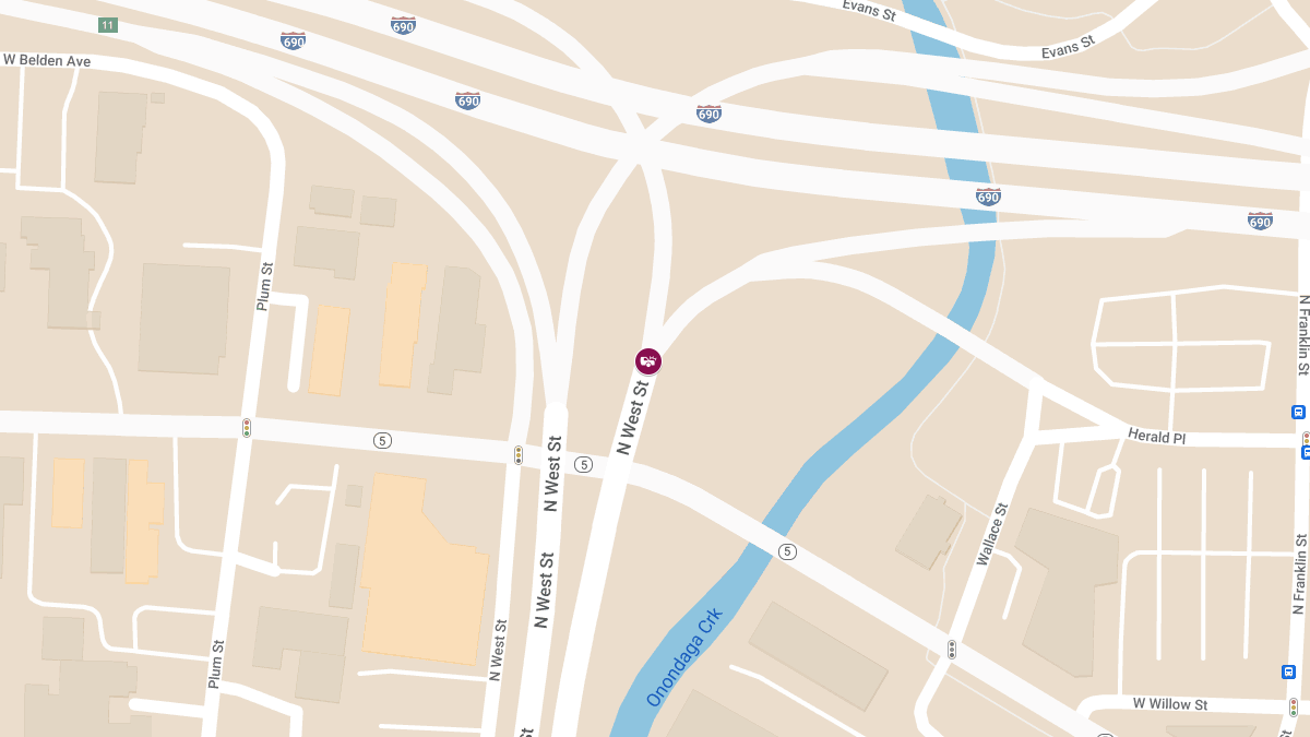 Accident With Injuries Closes Ramp to Herald Place on West Street NB