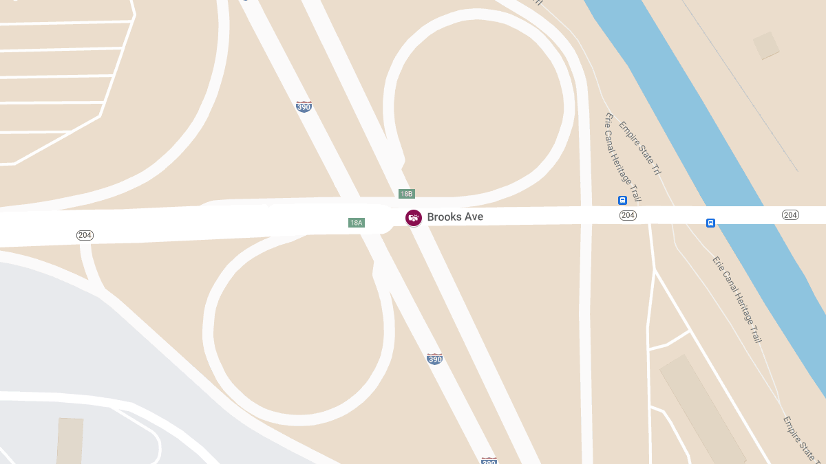 Accident With Injuries at Brooks Ave & I-390