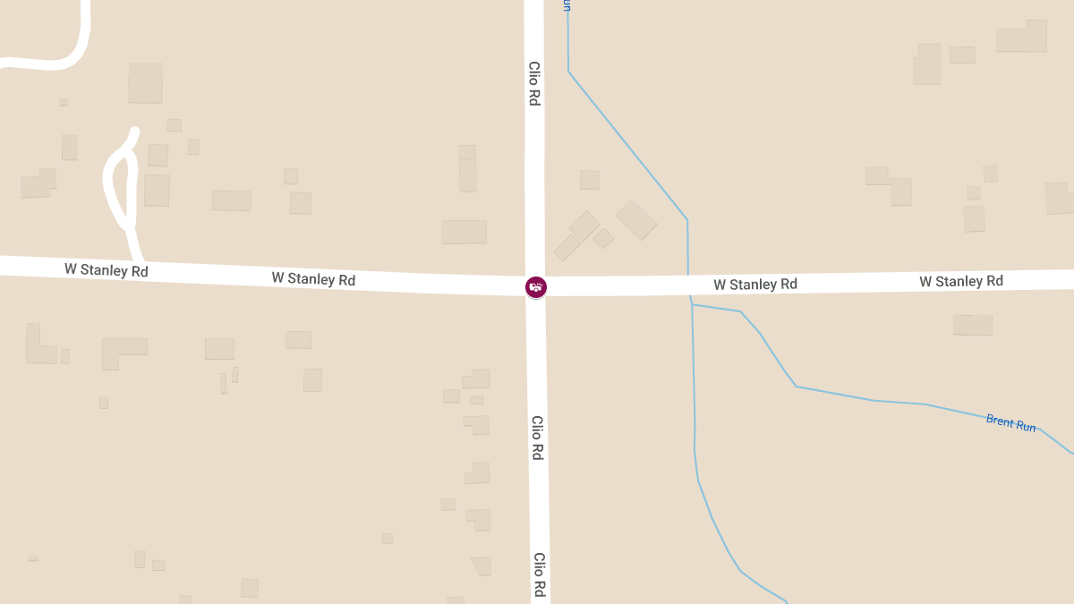 Accident With Injuries at Clio Rd & W Stanley Rd