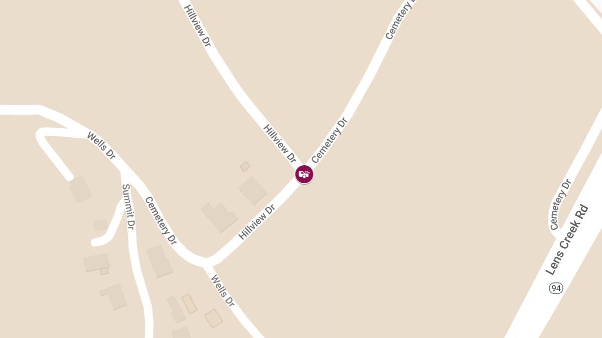 Accident With Injuries at Hillview Dr & Cemetery Dr