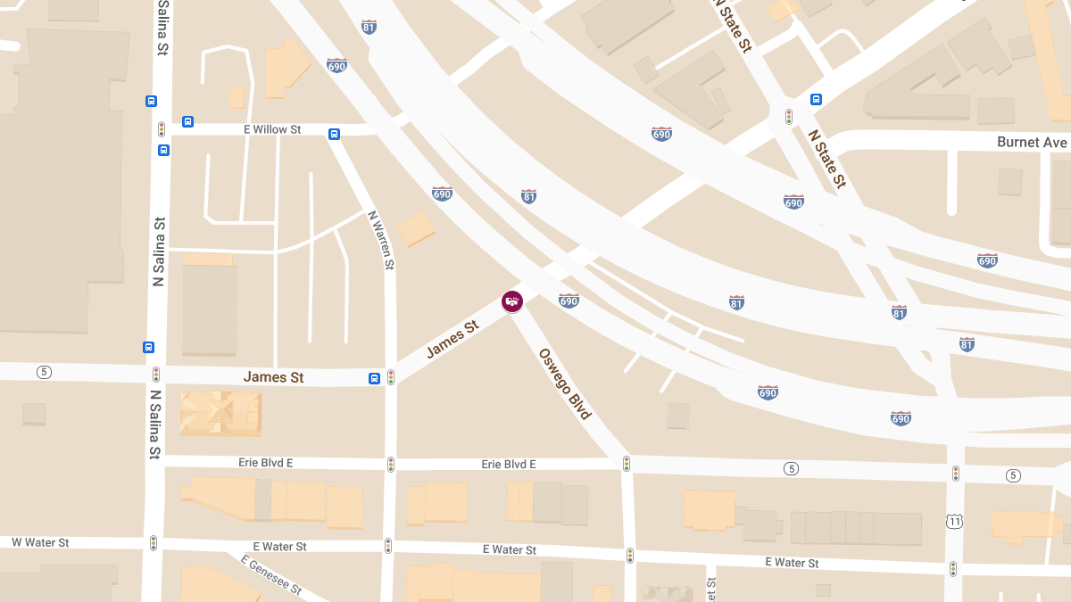 Accident With Injuries at James Street & Oswego Blvd