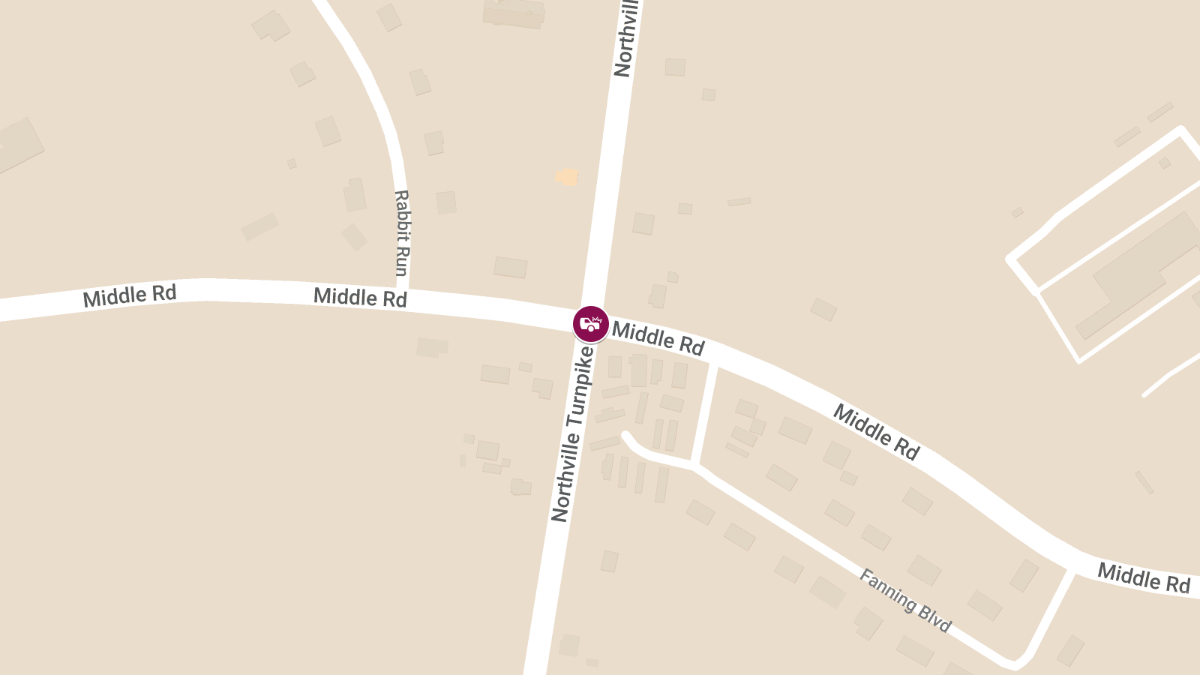 Accident With Injuries at Northville Tpke & Middle Rd