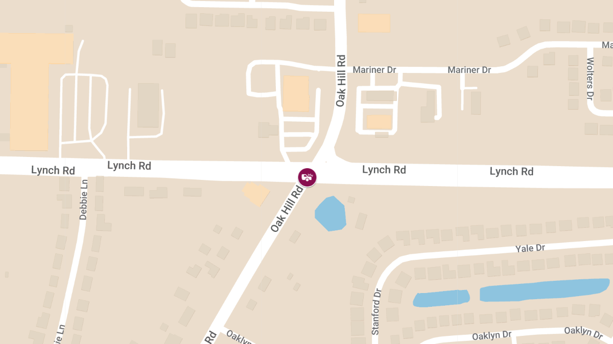 Accident With Injuries at Oak Hill Rd & Lynch Rd