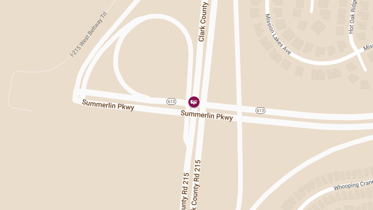 Accident With Injuries at Summerlin Pkwy & N CC 215