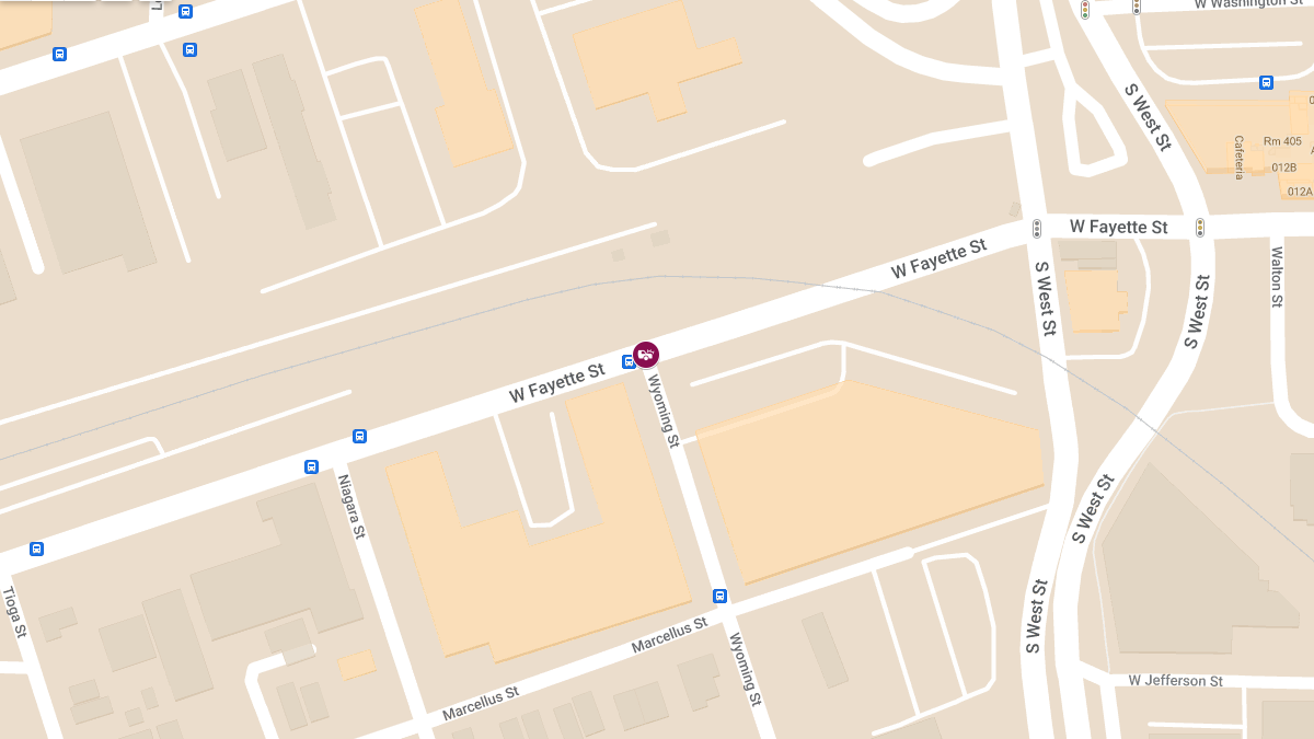 Accident With Injuries at West Fayette St EBWB & Wyoming St