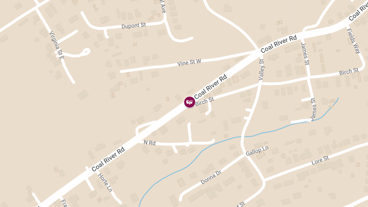 Accident With Injuries on Coal River Rd at High St