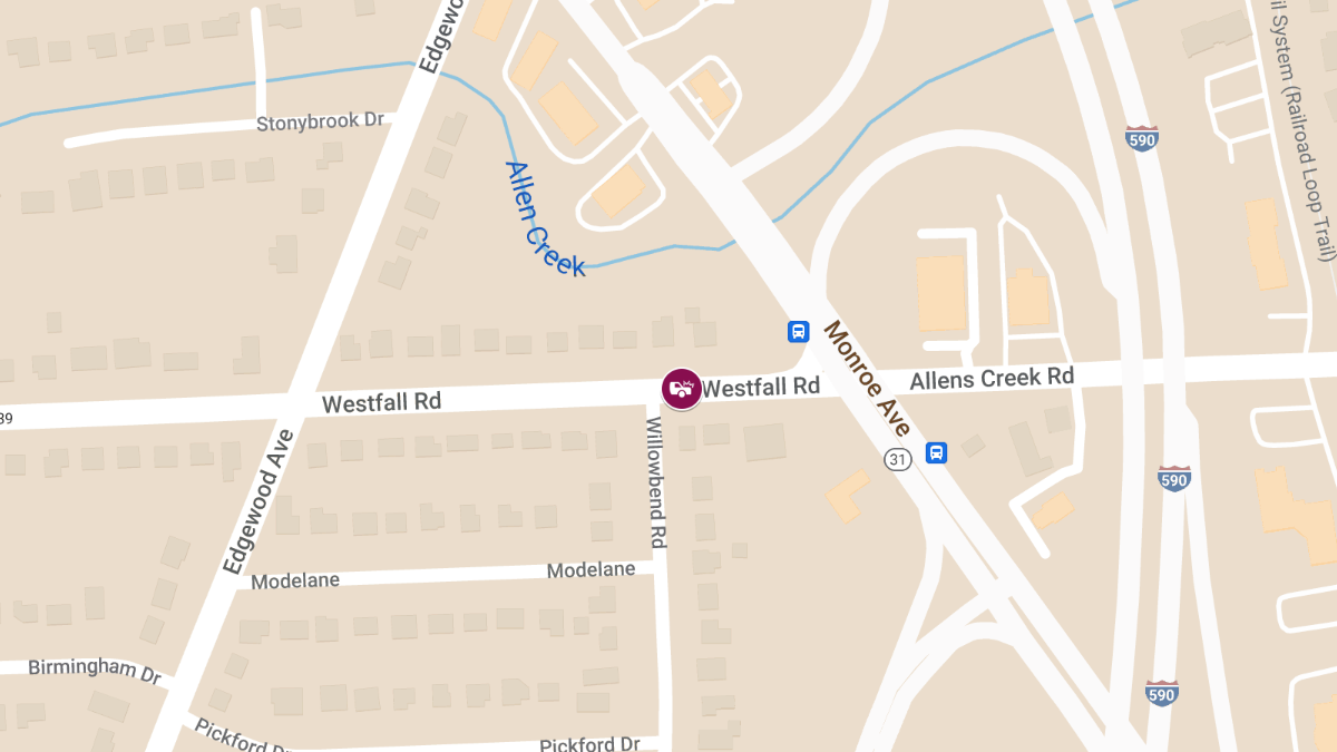 Accident With Injuries on Monroe Ave Between RT-65 and Westfall Rd
