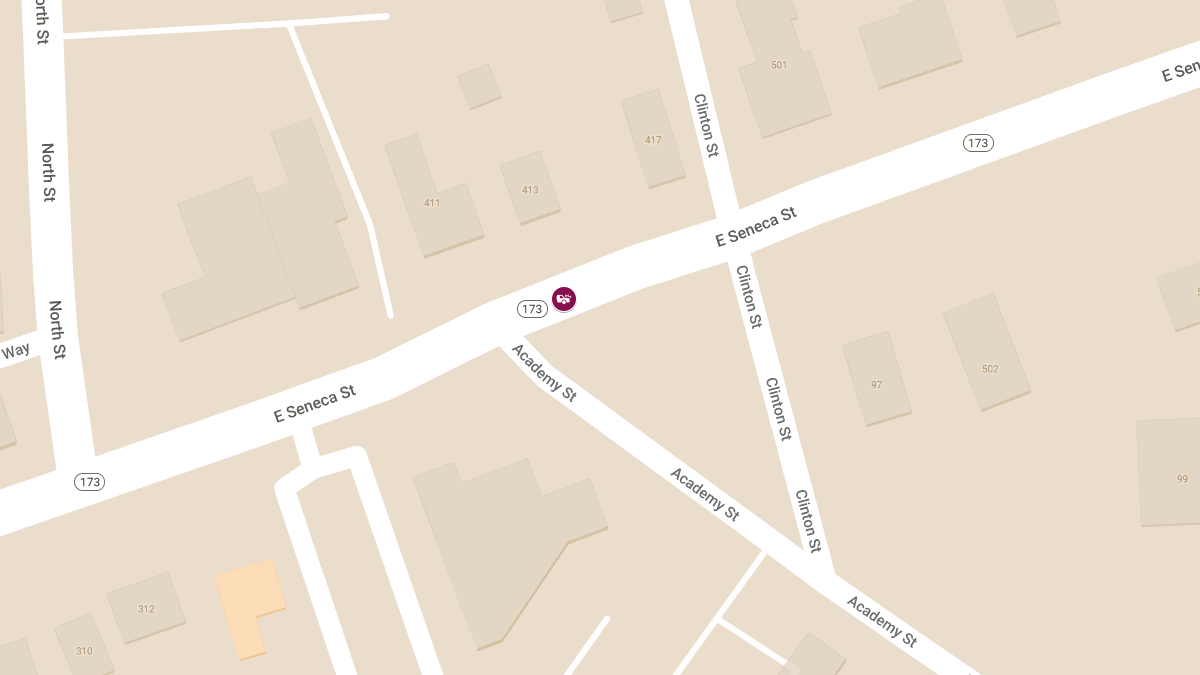 Accident With Injuries on Route 173/E Seneca St Between Academy St and Clinton St