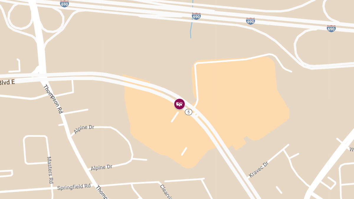 Accident With Injuries on Route 5 Between Smith St and Thompson Rd