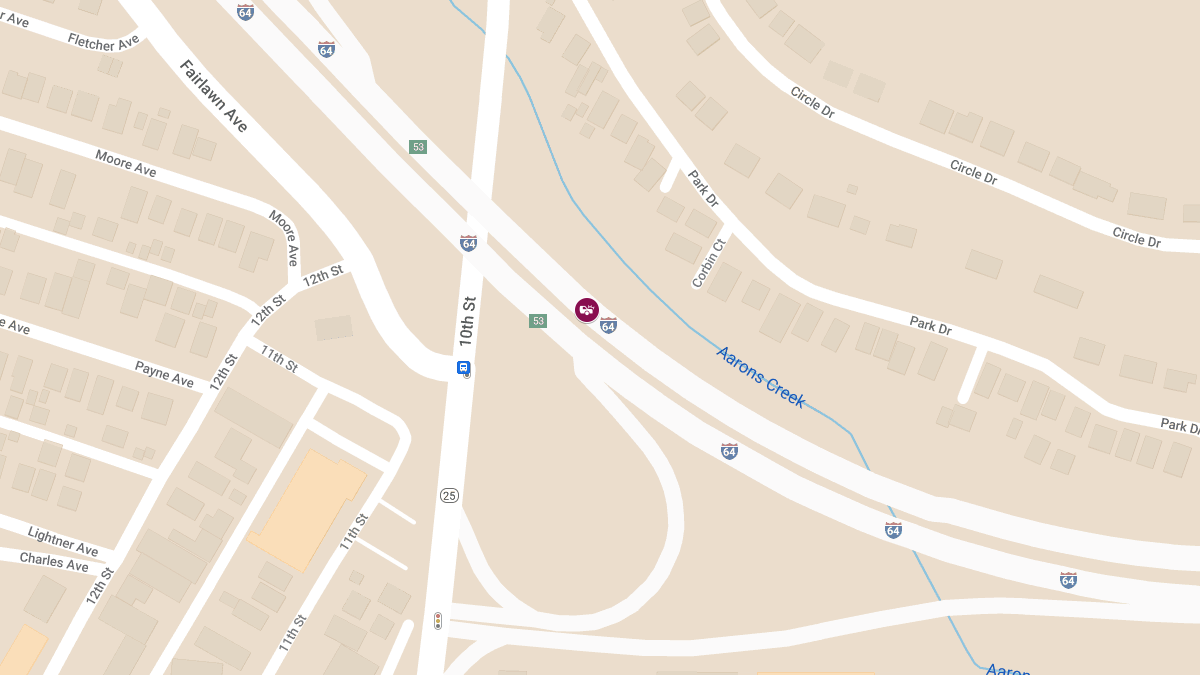 Accident at Dunbar Entrance WB & I-64 W Causes Injury