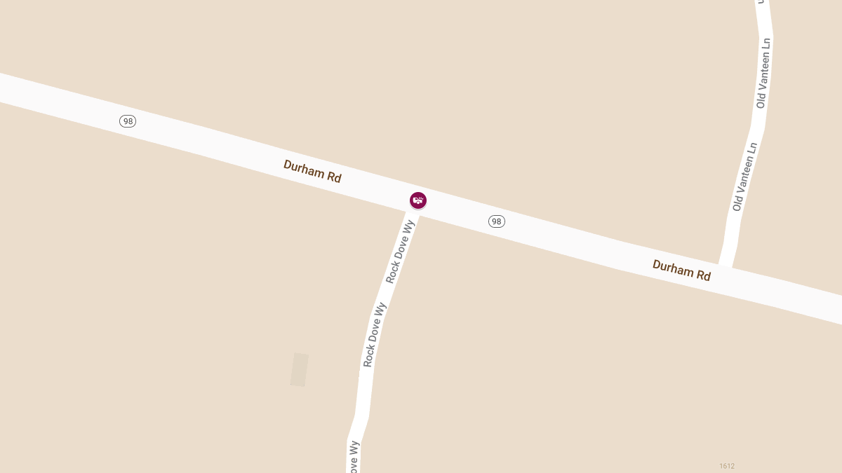 Accident at Durham Rd & Rock Dove Way Causes Injury 