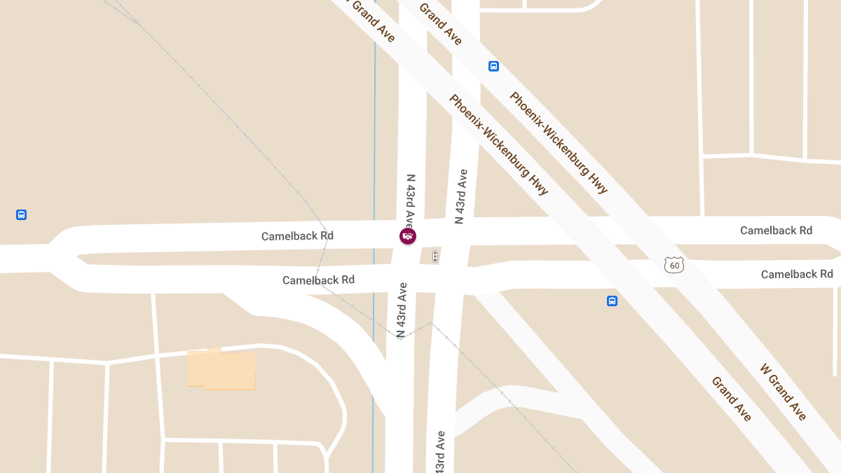 Accident at N 43rd Ave & W Camelback Rd