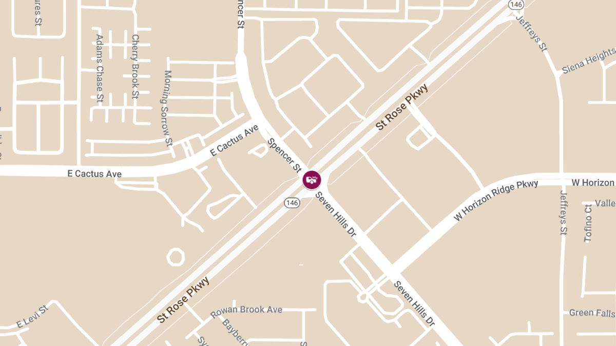 Accident at St Rose Pkwy & Spencer St Causes Injuries