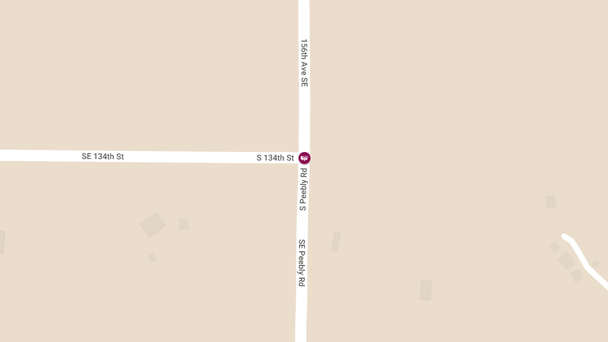 Accident causes Injuries at SE 134th St & South Peebly Rd