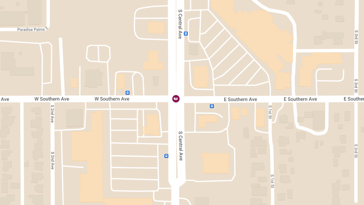 Accident on Central Ave at Southern Ave