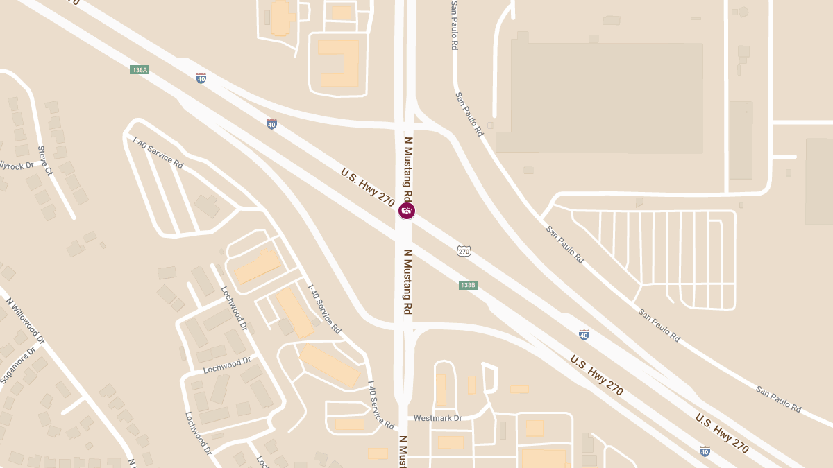 Accident on I-40 WB at Mustang Rd Causes Injury 