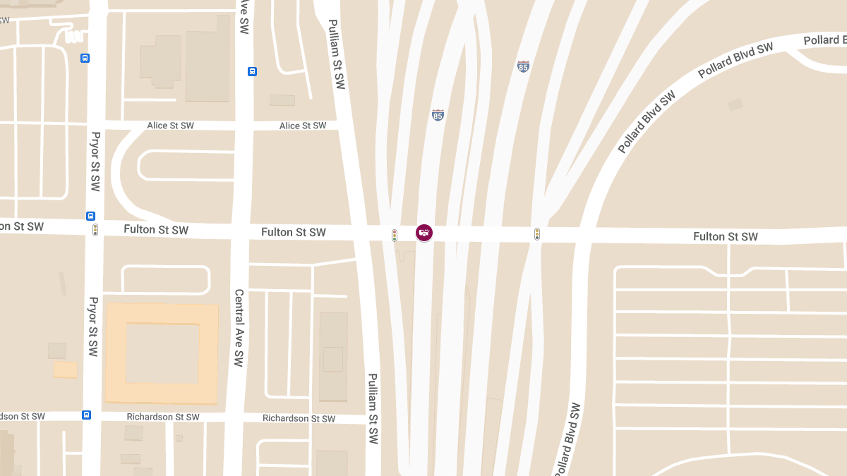 Accident on I-75 S & Fulton St SWResults in Injuries