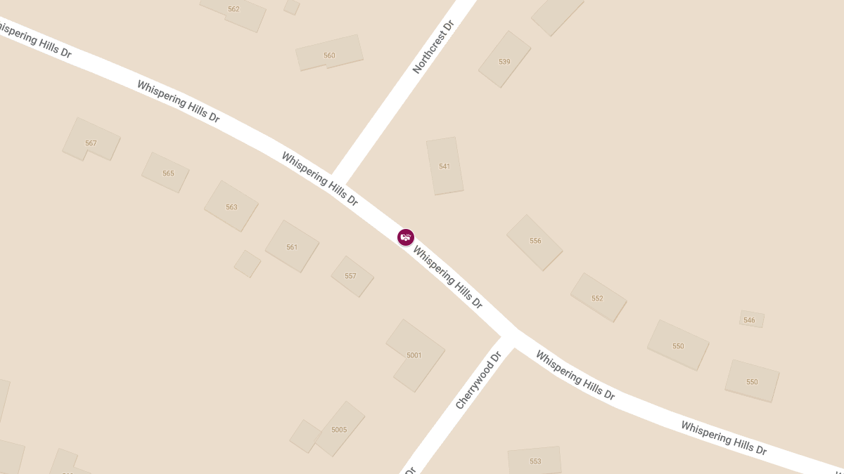 Accident on Whispering Hills Dr Results in Injuries