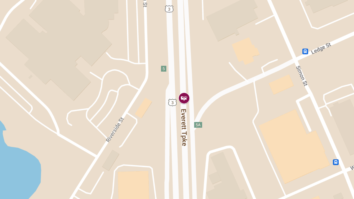 Accident with Injuries Closes Two Lanes on Everett Turnpike Northbound at Exit 6