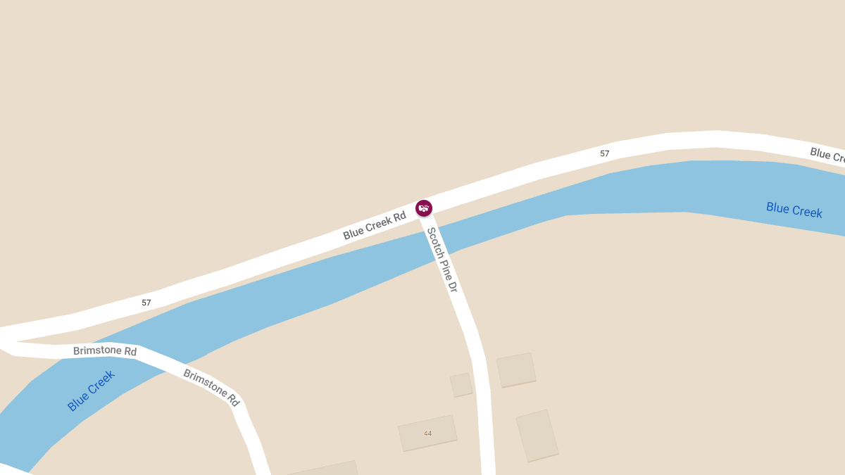 Accident with Injuries at Blue Creek Rd & Scotch Pine Dr